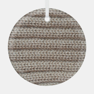 Ornement En Verre Tissu tricoté clair, texture brune.