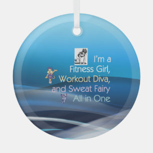Ornement en verre TOP Fitness Triple Play