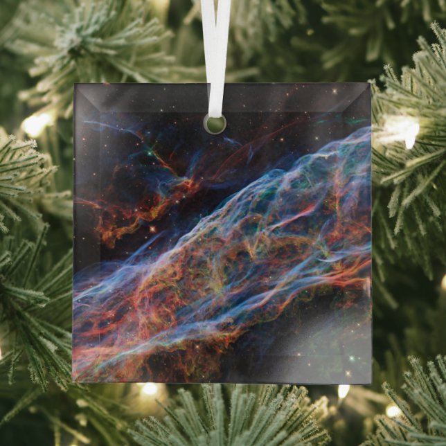 Ornement En Verre Veil Nebula Supernova Reste Télescope Hubble (Insitu)