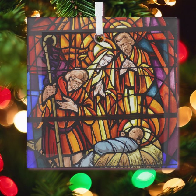 Ornement En Verre Verre tendu Nativité Image Baby Jesus (Créateur téléchargé)