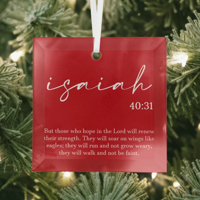 Ornement en verre Verse Bible de Noël (Insitu)