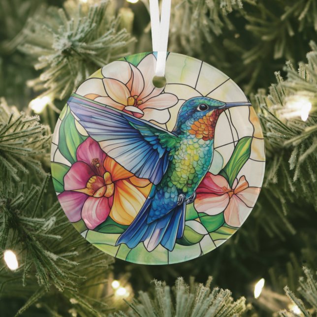 Ornement En Verre Vibrant colibri (Insitu)
