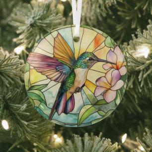 Ornement En Verre Vibrant colibri