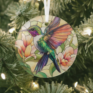 Ornement En Verre Vibrant colibri