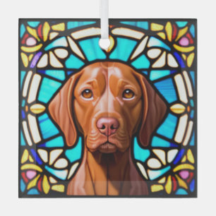 Ornement En Verre Vizsla Chien "Verre Tiré"