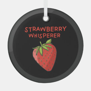 Ornement En Verre Whisperer aux fraises