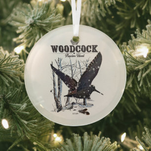 Ornement En Verre Woodcock - Chasse à la passion