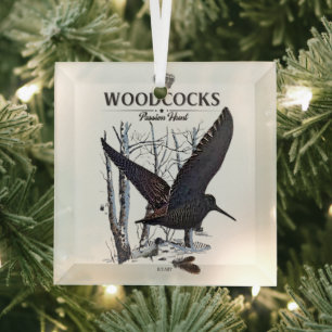 Ornement En Verre Woodcocks - Chasse à la passion