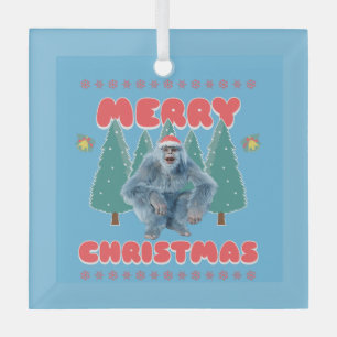 Ornement En Verre Yeti Drôle - Joyeux Noël