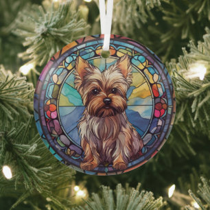 Ornement En Verre Yorkshire Terrier
