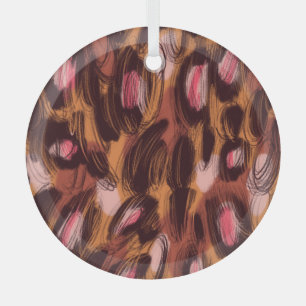 Ornement En Verre Zones léopard Motif animal africain