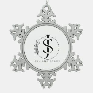Ornement encadré de flocon de neige