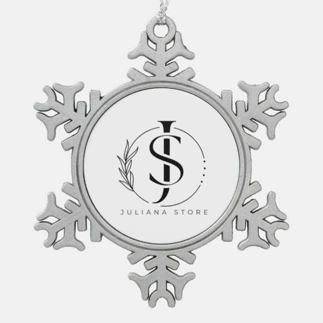 Ornement encadré de flocon de neige (Devant)