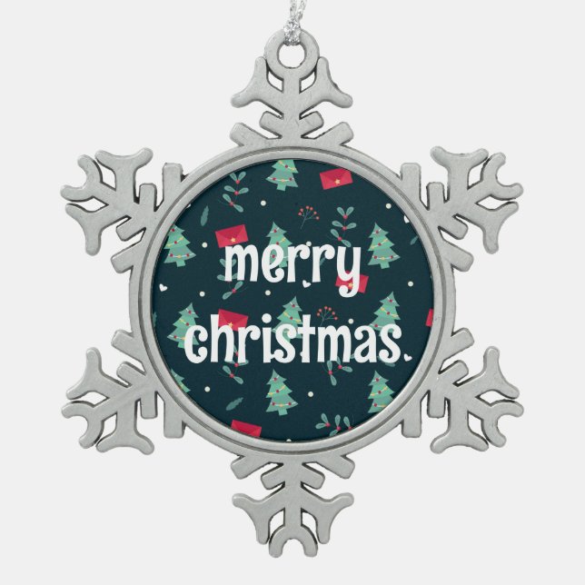 Ornement encadré de flocon de neige (Devant)