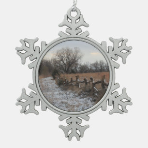 Ornement encadré de flocon de neige