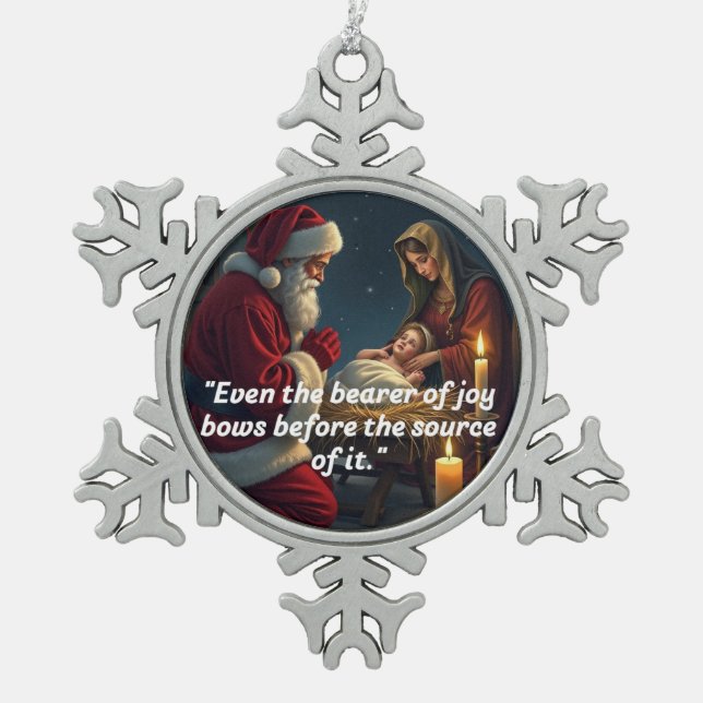 Ornement encadré de flocon de neige (Devant)