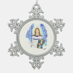 Ornement encadré de flocon de neige : Archangel Mi