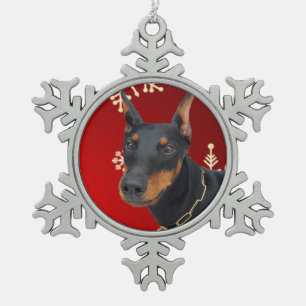 Ornement encadré par flocon de neige