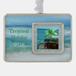 Ornement Encadrement Doré Vacances tropicales