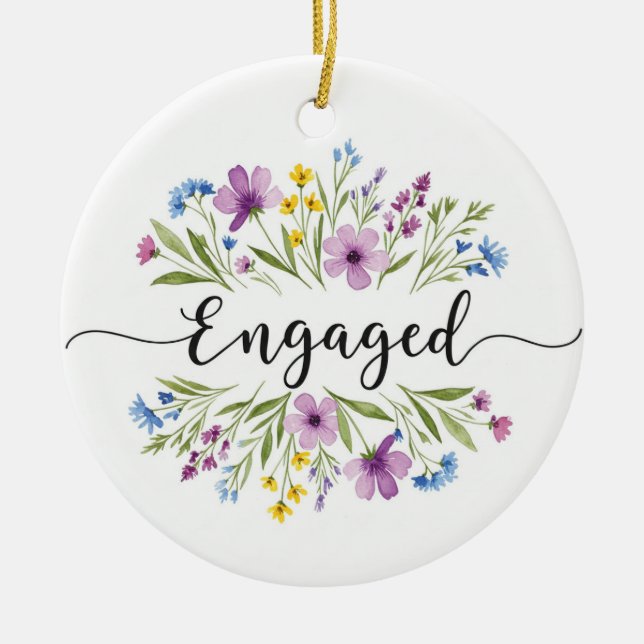 ORNEMENT ENGAGÉ AVEC DES FLEURS SAUVAGES (Devant)