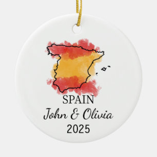 Ornement Espagne personnalisé, Espagne Drapeau cad