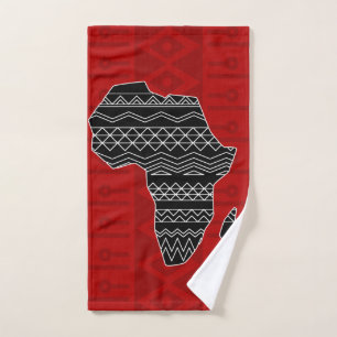 Ornement Ethique Africain Noir et rouge N9