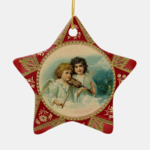 ORNEMENT ÉTOILE EN CÉRAMIQUE ANGELS STAR DE MUSIQUE
