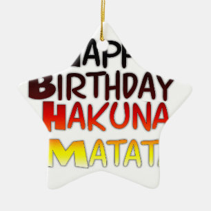 Ornement Étoile En Céramique Anniversaire allemand Hakuna Matata Art Imprimer