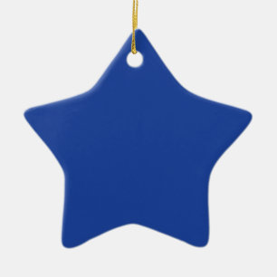 Ornement Étoile En Céramique Ara hyacinthe bleu