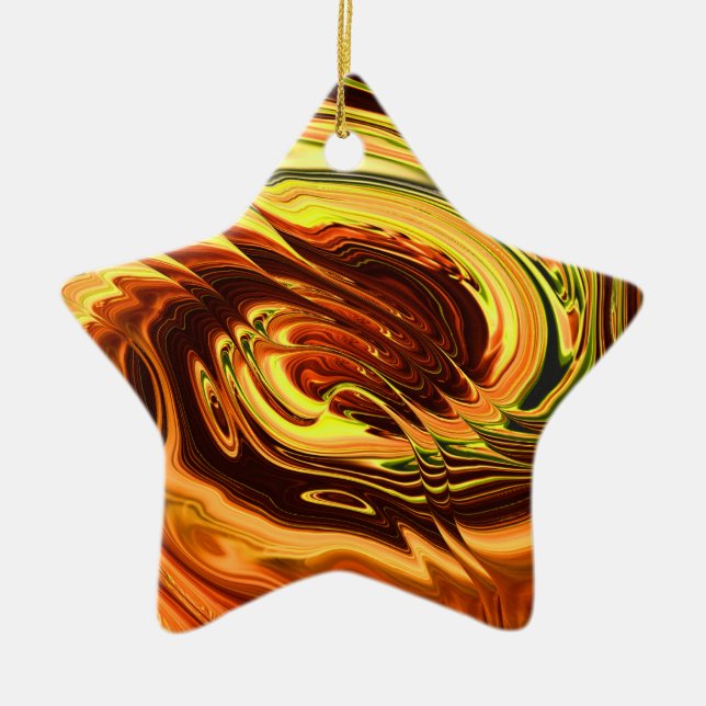 Ornement Étoile En Céramique Art radical 9A Ornament (Devant)