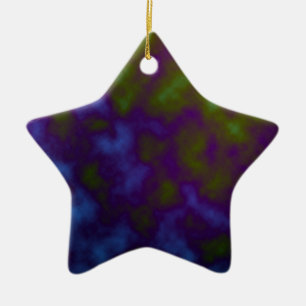 Ornement Étoile En Céramique art vert pourpre de colorant de cravate