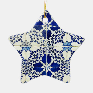 Ornement Étoile En Céramique Azulejos, Portuguese Tiles