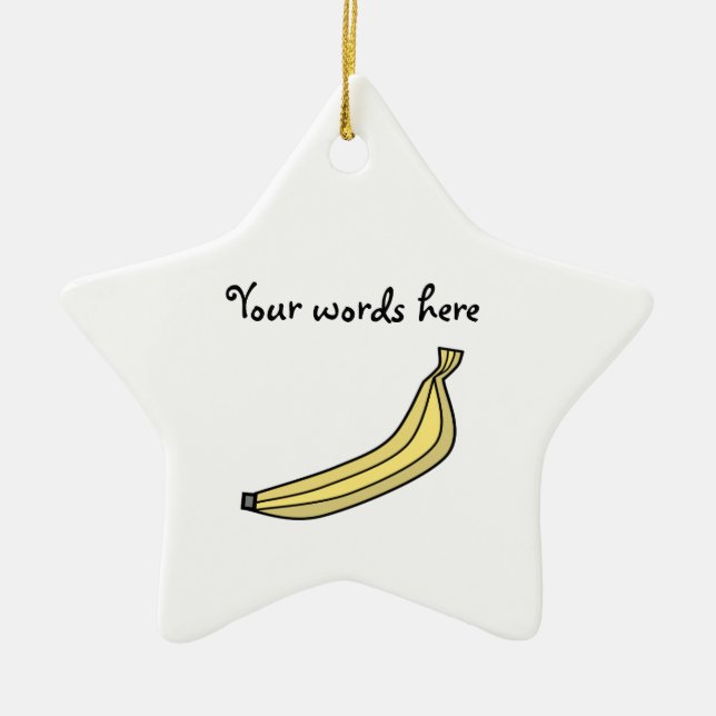 Ornement Étoile En Céramique Banane (Devant)