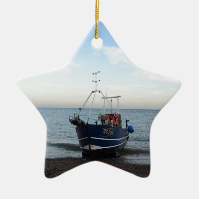 Ornement Étoile En Céramique Bateau de pêche RX256 Girl Kayla (Devant)