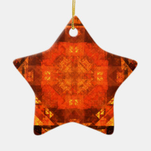 Ornement Étoile En Céramique Bénédiction Abstraite Art Star Ornament