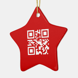Ornement Étoile En Céramique Bonne année ! — Code QR