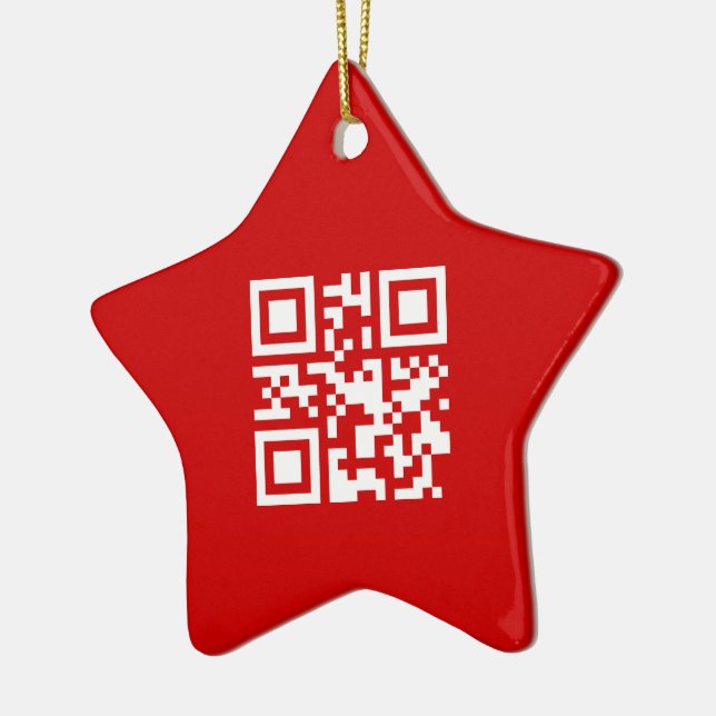Ornement Étoile En Céramique Bonne année ! — Code QR (Gauche)