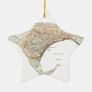 Ornement Étoile En Céramique Carte de P-ville