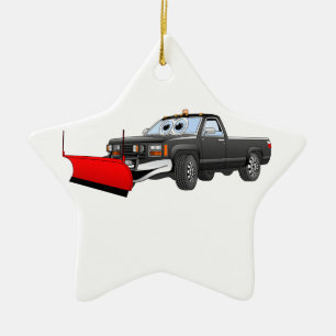 Ornement Étoile En Céramique Cartographie de ramassage noir R Snowplow