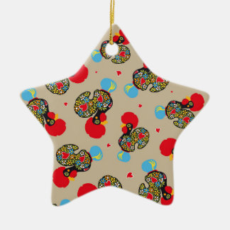 Ornement Étoile En Céramique Célèbre coq de Barcelos Nr 06 Motif