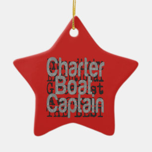 Ornement Étoile En Céramique Charter Boat
