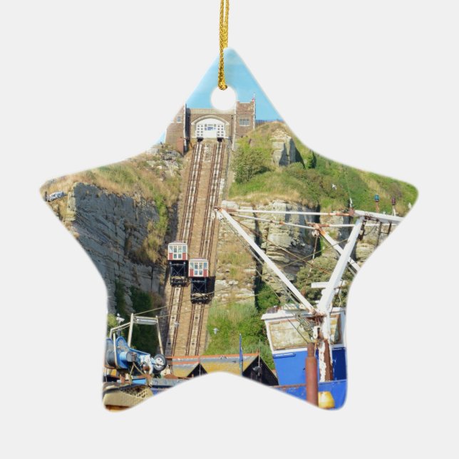 Ornement Étoile En Céramique Chemin de fer funiculaire Hastings (Devant)