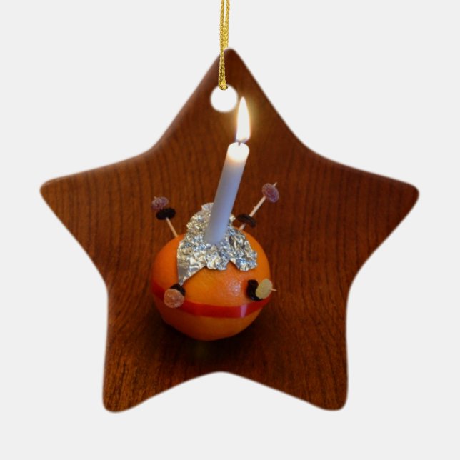 Ornement Étoile En Céramique Christingle (Devant)