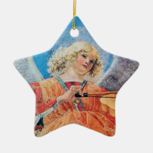 Ornement Étoile En Céramique CHRISTMAS ANGEL Blue Sapphire Star
