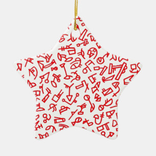 Ornement Étoile En Céramique City Life Jazz Star Ornamet