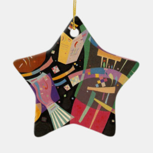 Ornement Étoile En Céramique Composition Kandinsky X Oeuvre Abstraite