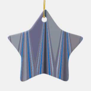 Ornement Étoile En Céramique Cool Blue Seamless Design