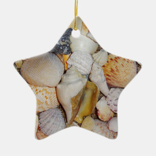 Ornement Étoile En Céramique Coquilles de mer