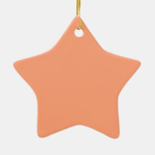 Ornement Étoile En Céramique Couleur rose Saumon Accent personnalisable