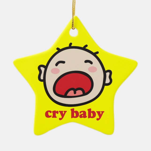 Ornement Étoile En Céramique Cry Baby (Devant)